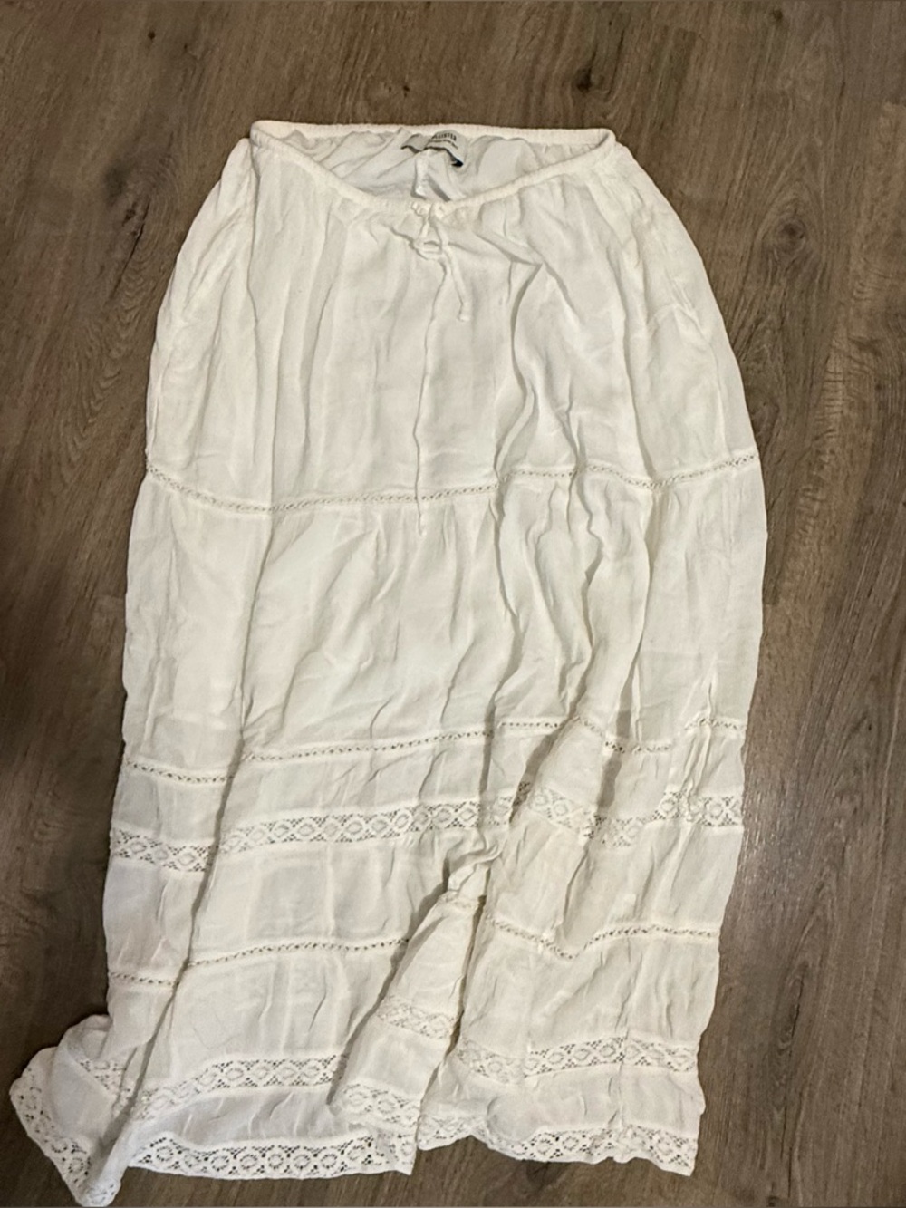 Hollister white maxi skirt
